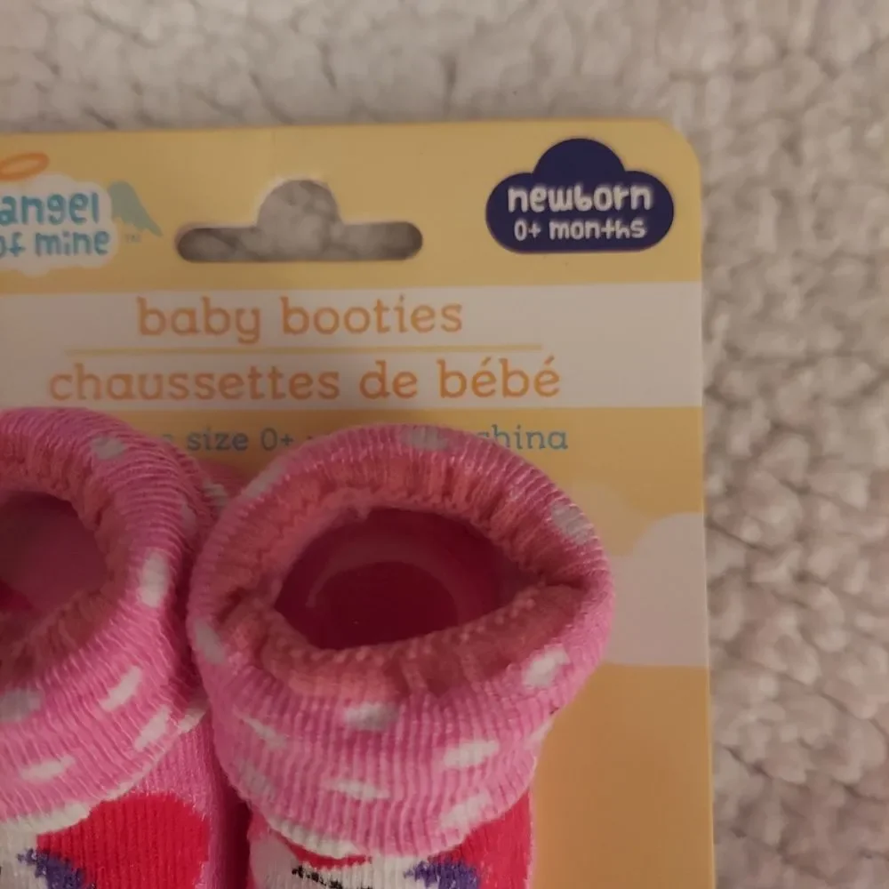Baby Girl Newborn Booties Pink Unicorn